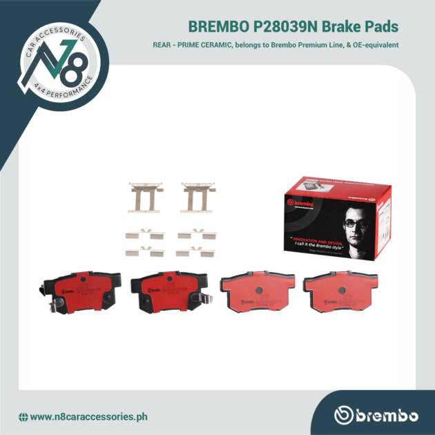 BREMBO Rear Brake Pad Prime Ceramic P28039N Genuine
