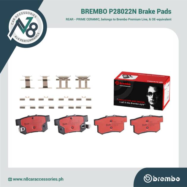 BREMBO Rear Brake Pad Prime Ceramic P28022N Genuine