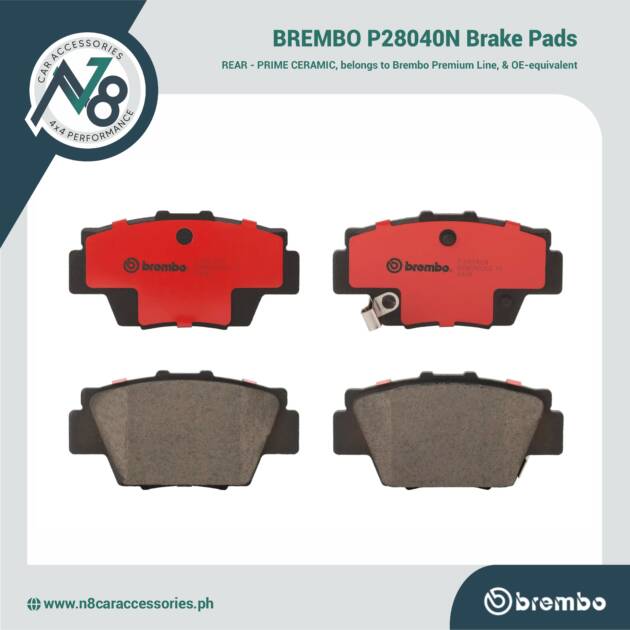 BREMBO Rear Brake Pad Prime Ceramic P28040N Genuine