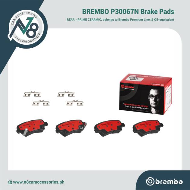 BREMBO Rear Brake Pad Prime Ceramic P30067N Genuine