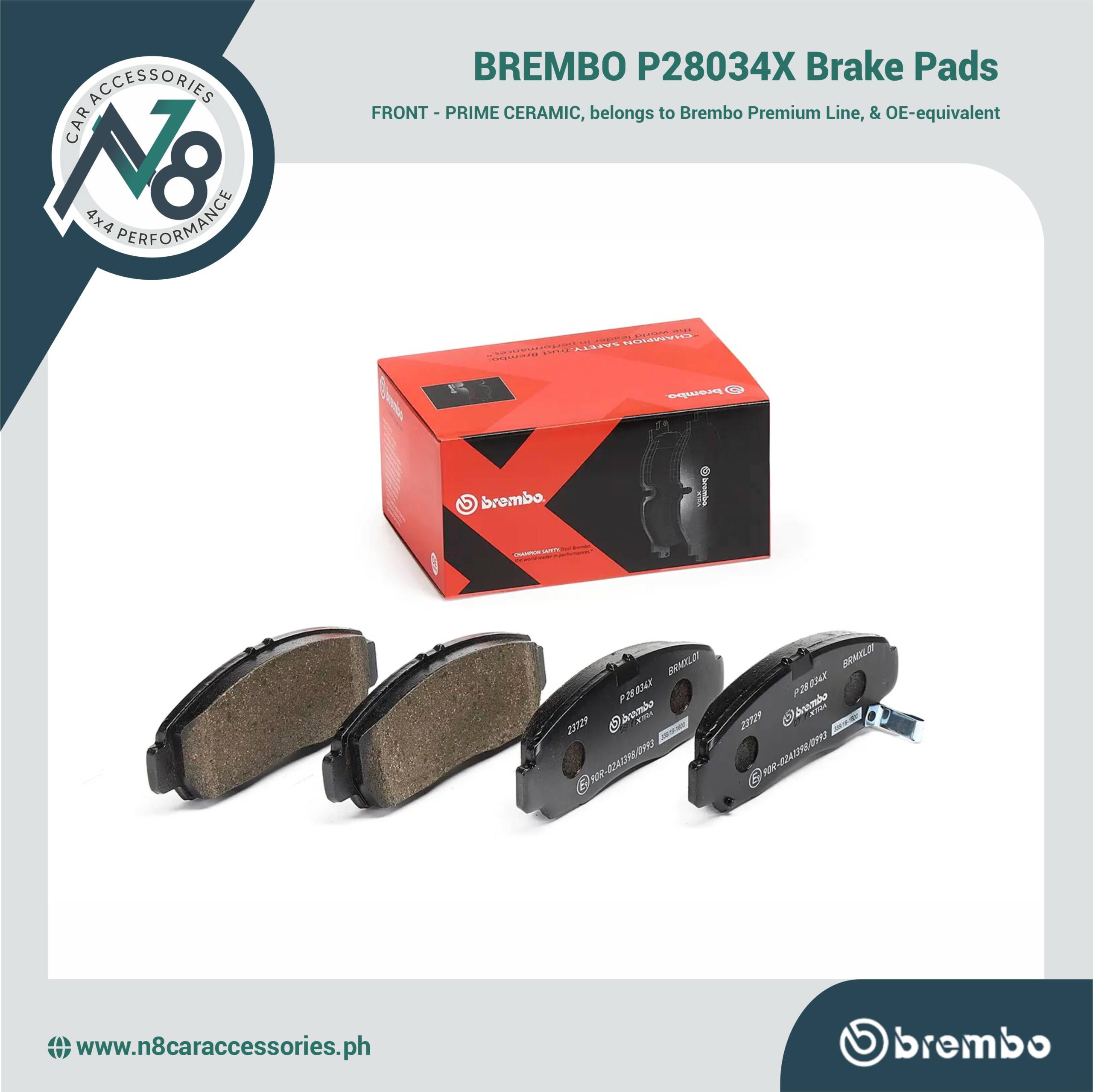 BREMBO Front Brake Pad Xtra P28034X Genuine