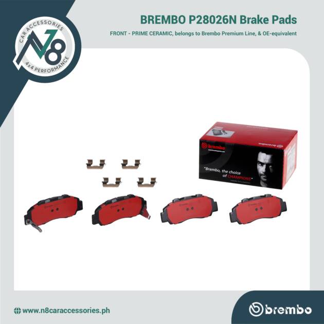 BREMBO Front Brake Pad Prime Ceramic P28026N Genuine