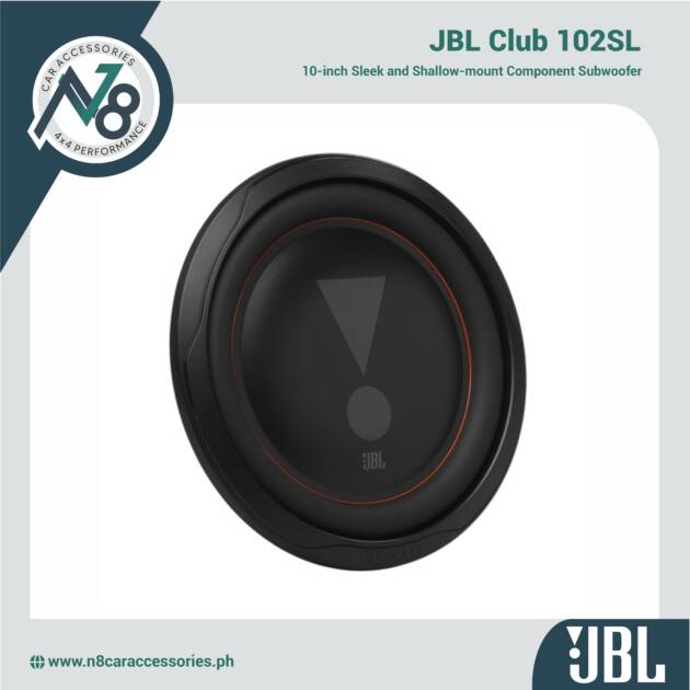 JBL Club 102SL 10-inch Shallow-mount Component Subwoofer Genuine