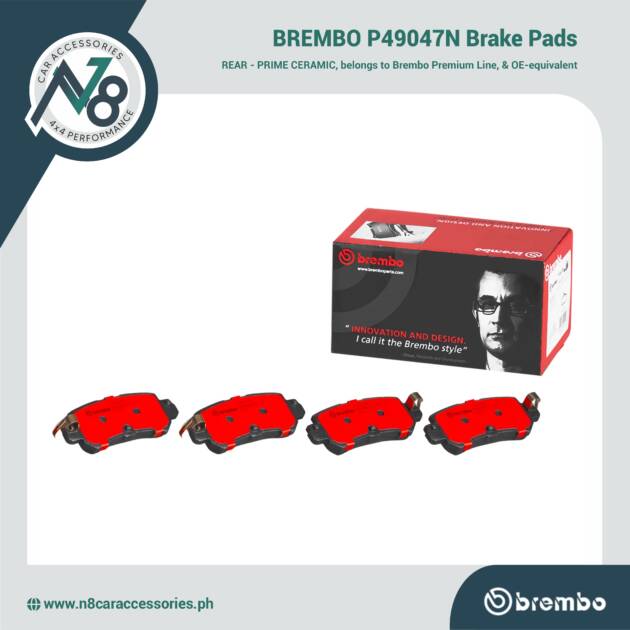 BREMBO Rear Brake Pad Prime Ceramic P49047N Genuine