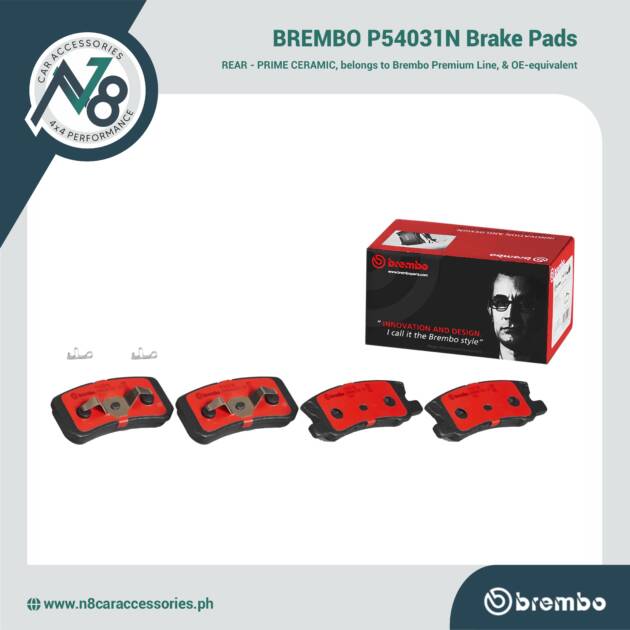 BREMBO Rear Brake Pad Prime Ceramic P54031N Genuine