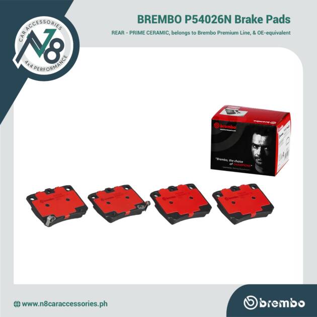 BREMBO Rear Brake Pad Prime Ceramic P54026N Genuine