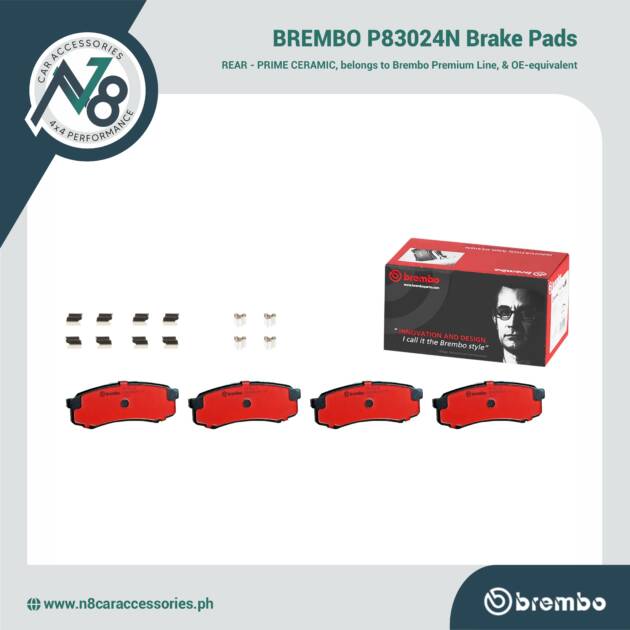 BREMBO Rear Brake Pad Prime Ceramic P83024N Genuine