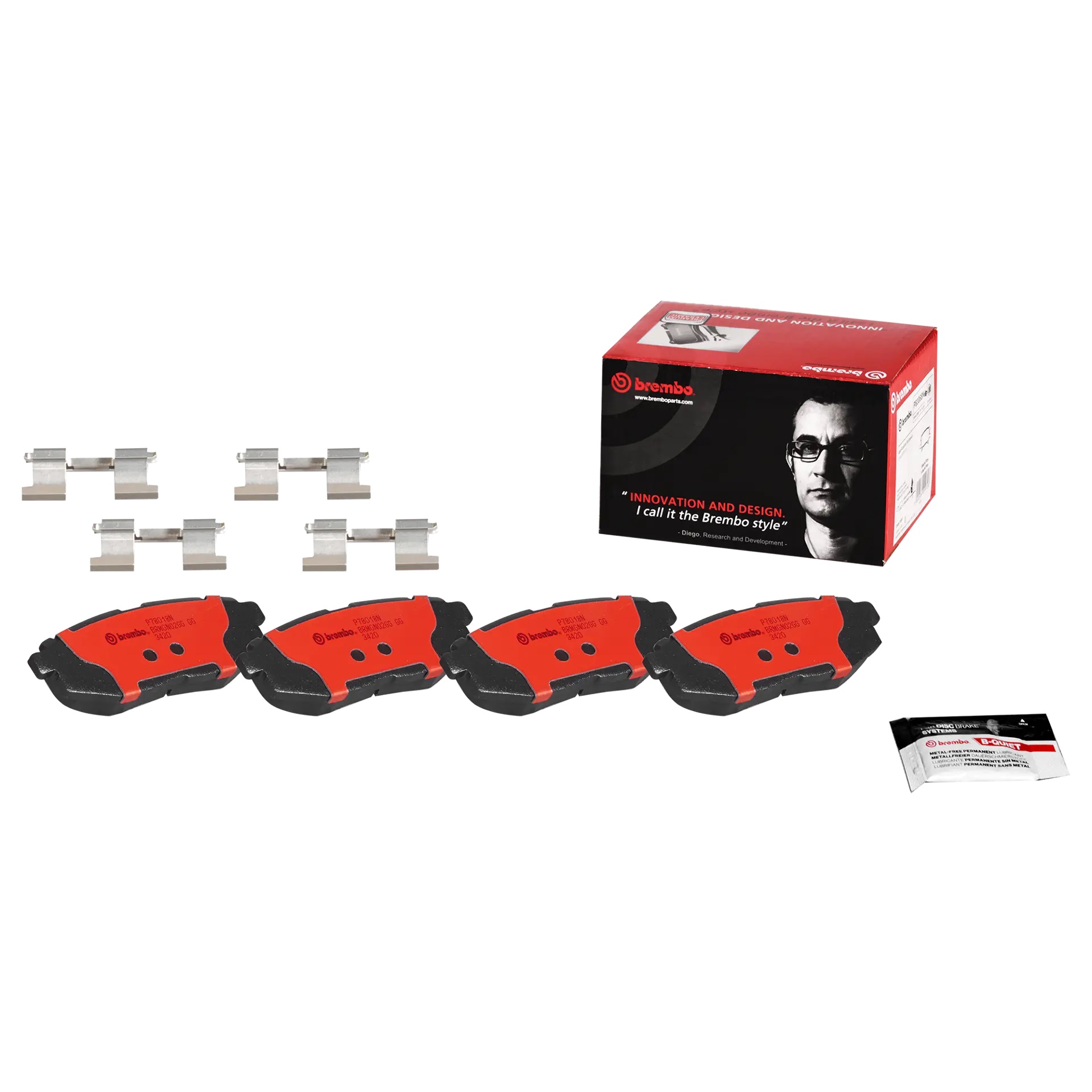 BREMBO Rear Brake Pad Prime Ceramic P78018N Genuine - Image 2