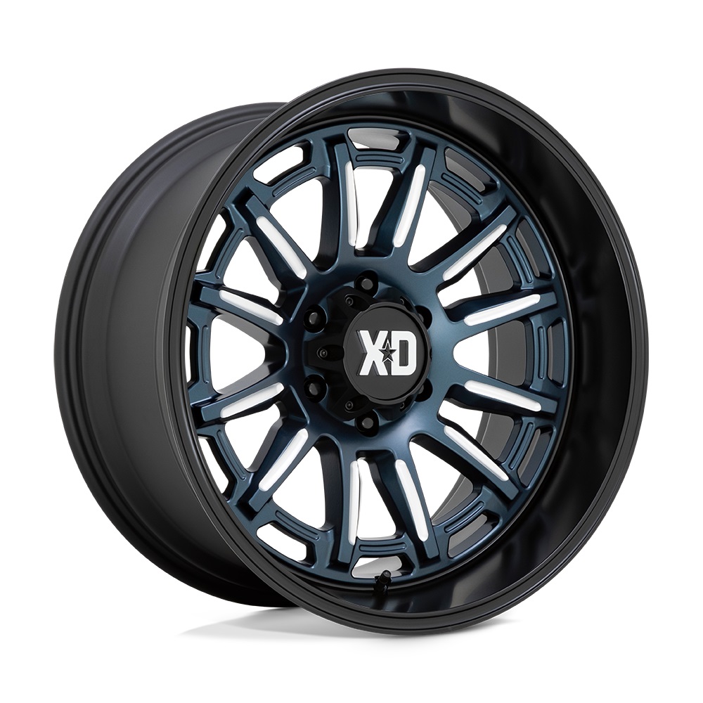 XD KMC XD865 Phoenix 20x10 6x139.7 et-18 Mettalic Blue Milled with Black Lip Genuine - Image 2
