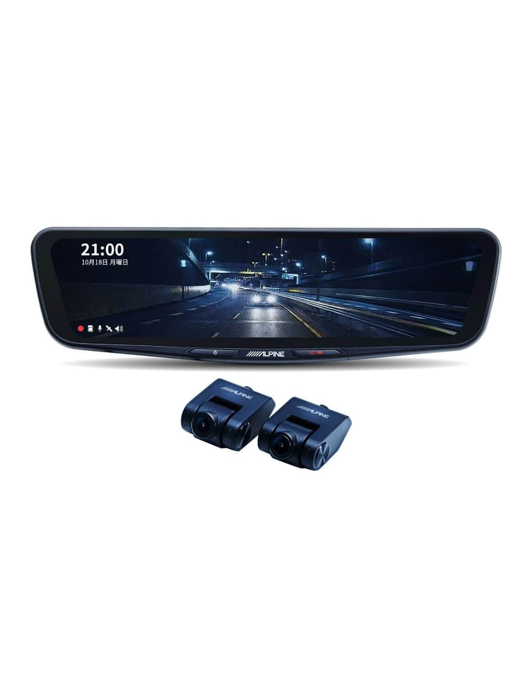 ALPINE DVR-DM1200A-IC 12" Digital Mirror with Integrated Drive Recorder Genuine - Image 2