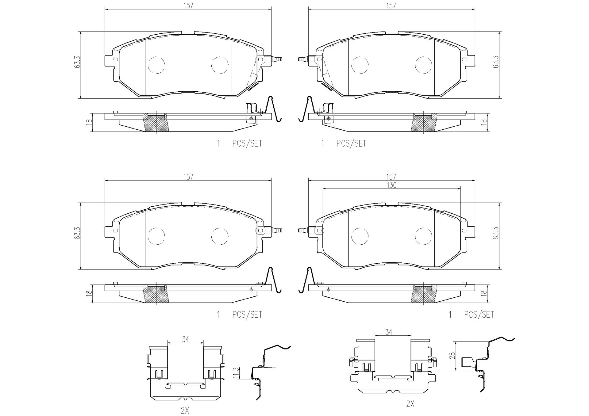 BREMBO Front Brake Pad Prime Ceramic P78017N Genuine - Image 3