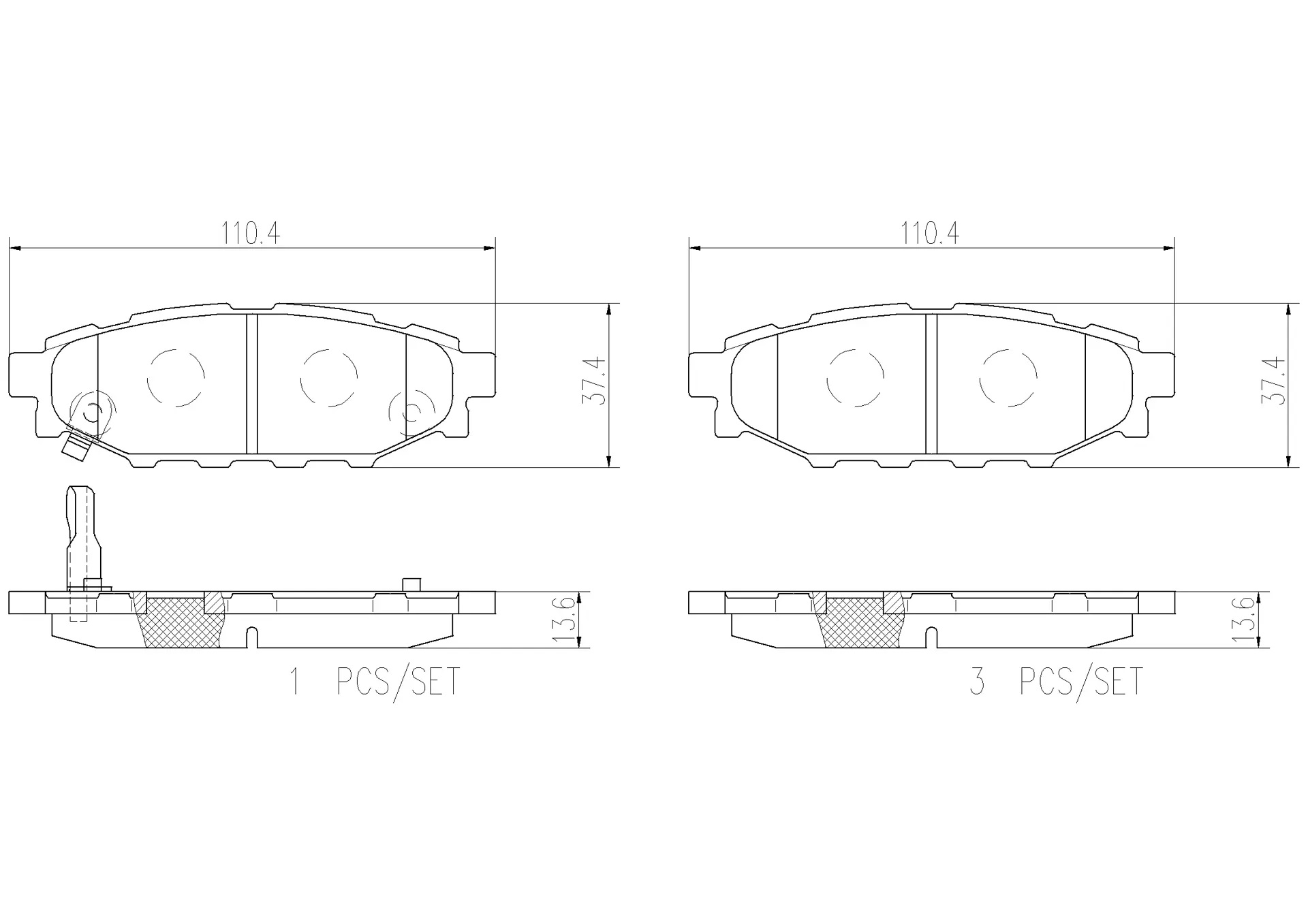 BREMBO Rear Brake Pad Prime Ceramic P78020N Genuine - Image 3