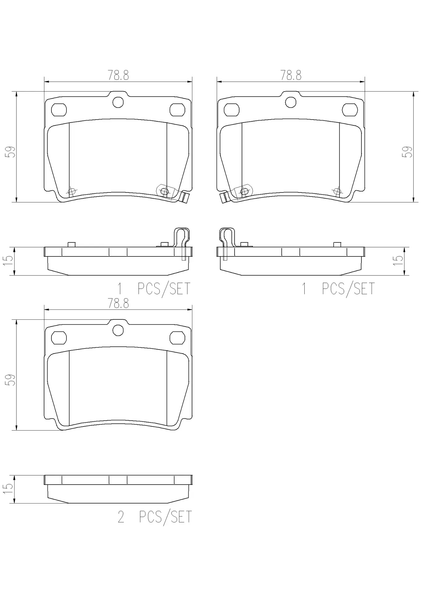 BREMBO Rear Brake Pad Prime Ceramic P54026N Genuine - Image 3