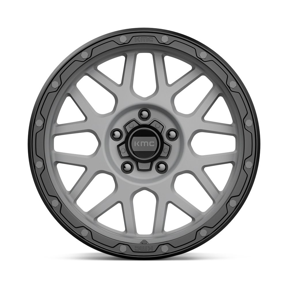 XD KMC KM535 Grenade OR 20x9 6x114.3 et18 Matte Gray with Matte Black Lip Genuine - Image 4