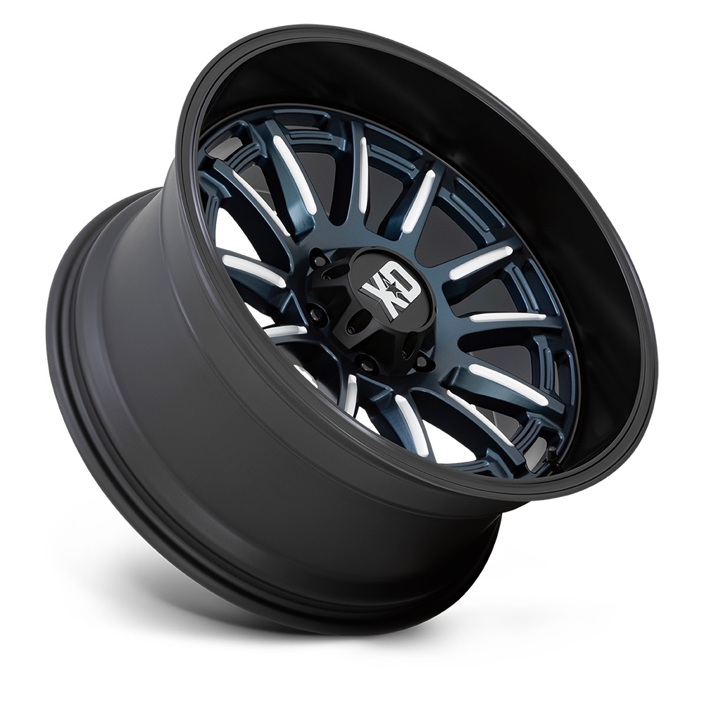 XD KMC XD865 Phoenix 20x10 6x139.7 et-18 Mettalic Blue Milled with Black Lip Genuine - Image 3
