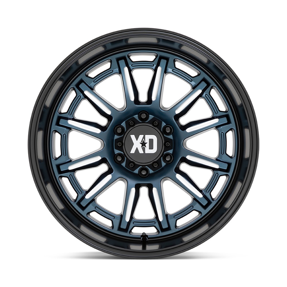 XD KMC XD865 Phoenix 20x10 6x139.7 et-18 Mettalic Blue Milled with Black Lip Genuine - Image 4