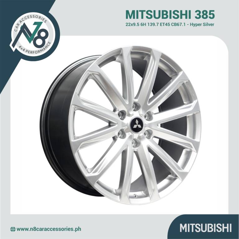 MITSUBISHI 385 22x9.5 6H 139.7 ET45 CB67.1 Hyper Silver Genuine