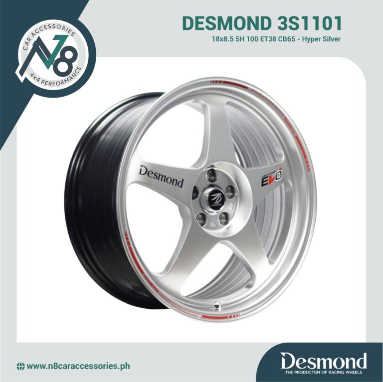 DESMOND 3S1101 18x8.5 5H 100 ET38 CB65 Hyper Silver Genuine