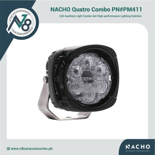NACHO Quatro LED Auxiliary Light Combo Set PM411 Genuine