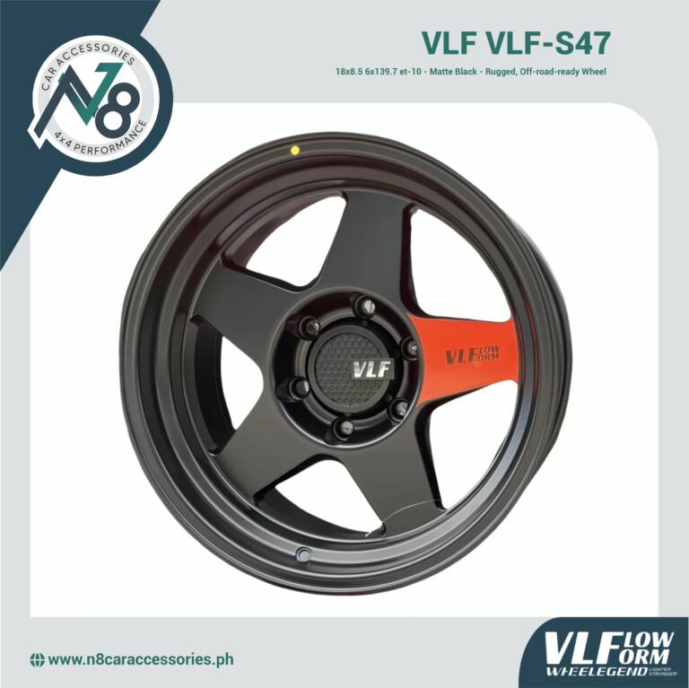 VLF VLF-S47 18x8.5 6x139.7 et-10 Matte Black Genuine