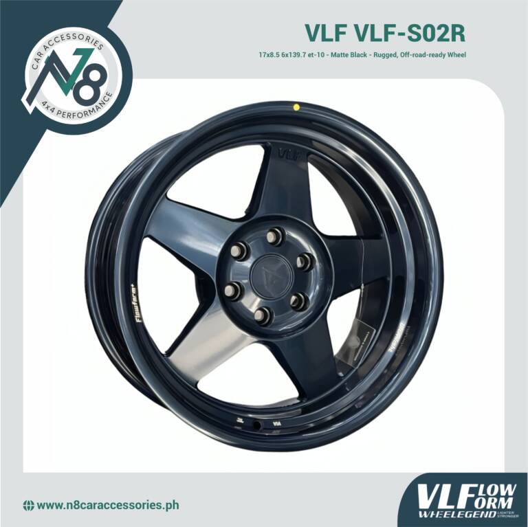 VLF VLF-S02R 17x8.5 6x139.7 et-10 Matte Black Genuine