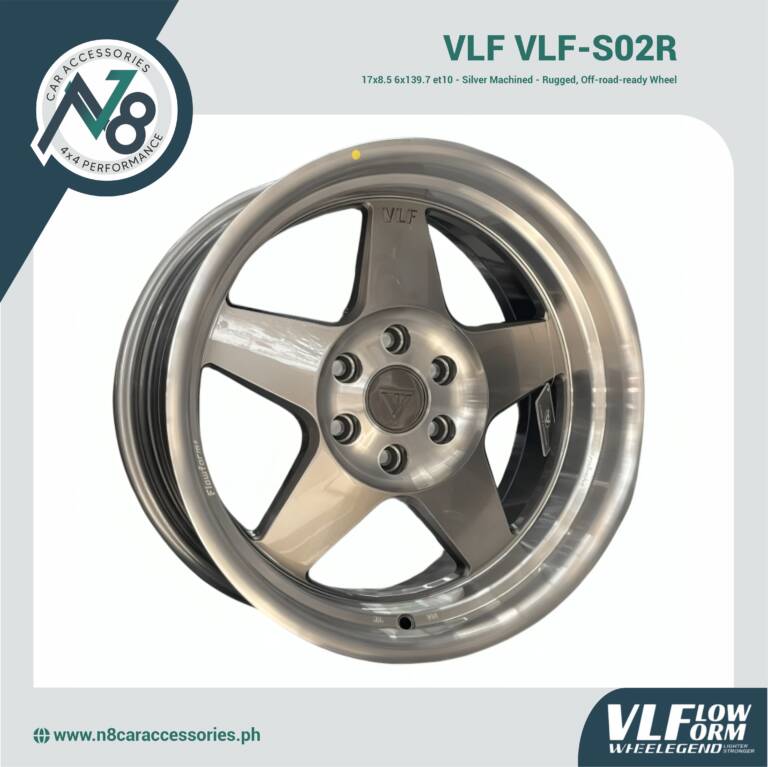 VLF VLF-S02R 17x8.5 6x139.7 et10 Silver Machined Genuine