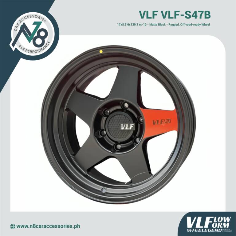 VLF VLF-S47B 17x8.5 6x139.7 et-10 Matte Black Genuine