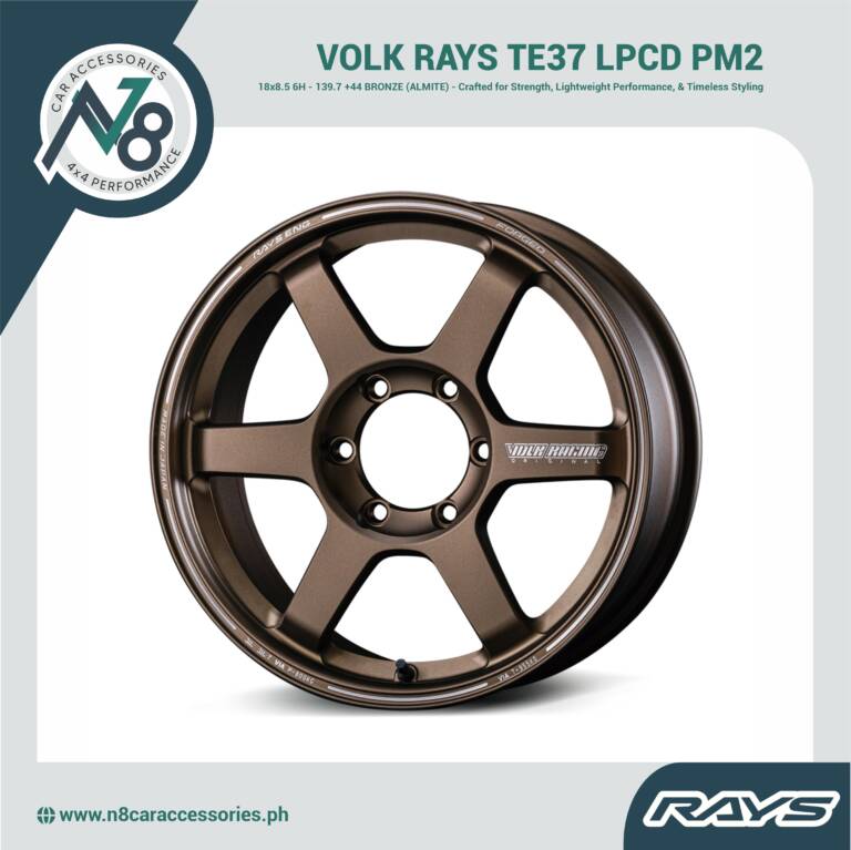VOLK RAYS 18x8.5 6H - 139.7 +44 TE37 LPCD PM2 BRONZE (ALMITE) Genuine