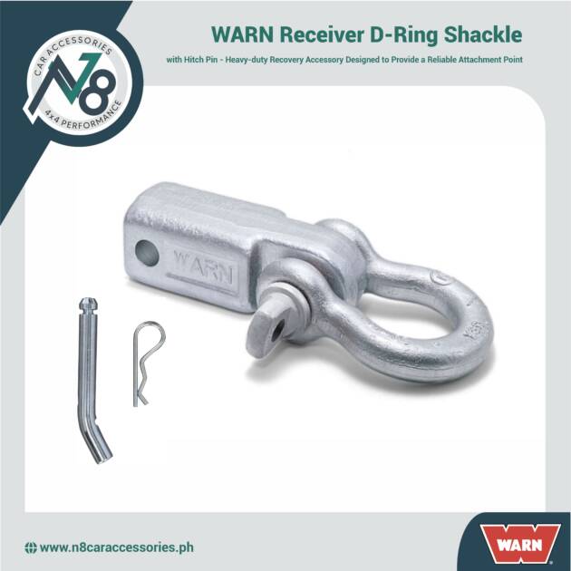 WARN Receiver D-Ring Shackle with Hitch Pin Kit Genuine