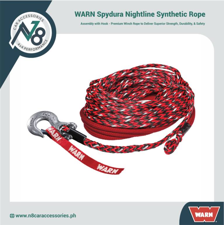 WARN Spydura Nightline Synthetic Rope Assembly with Hook Genuine