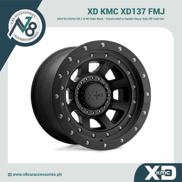XD KMC XD137 FMJ 20x9 6x135/6x139.7 et 00 Satin Black Genuine