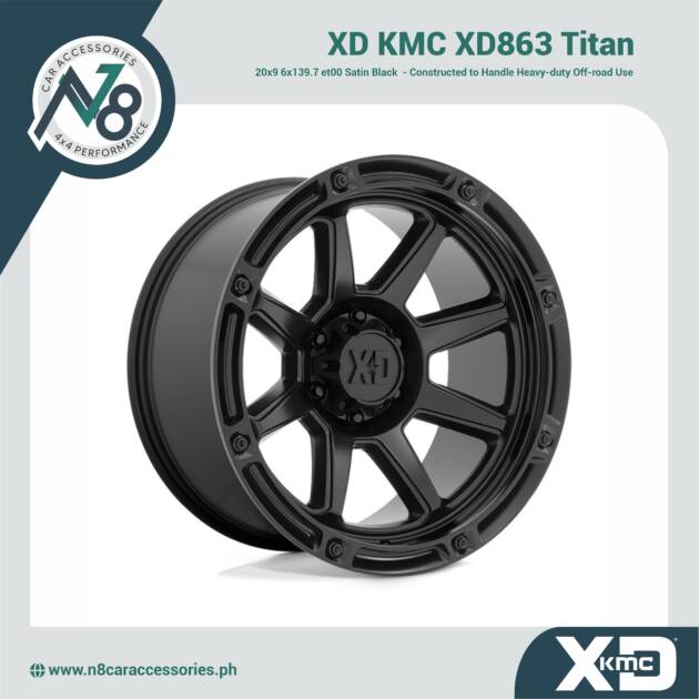 XD KMC XD863 Titan 20x9 6x139.7 et00 Satin Black Genuine