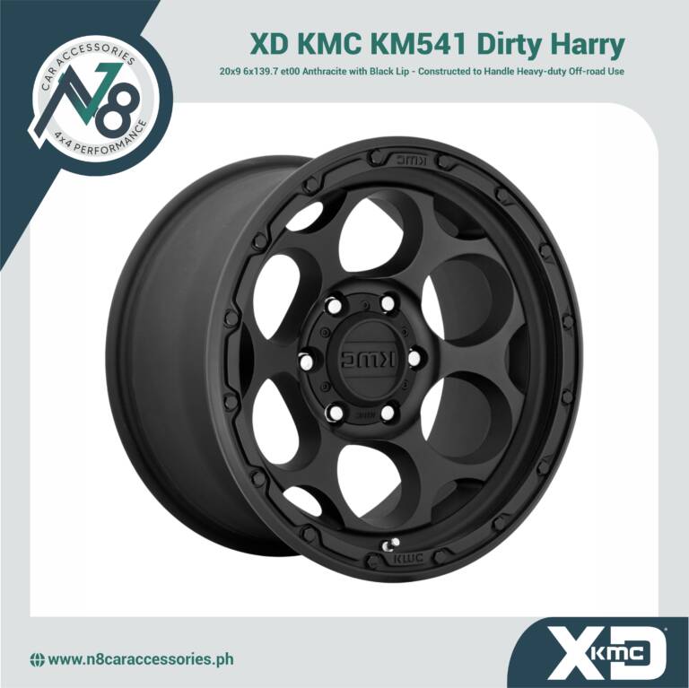 XD KMC KM541 Dirty Harry 20x9 6x139.7 et00 Anthracite with Black Lip Genuine