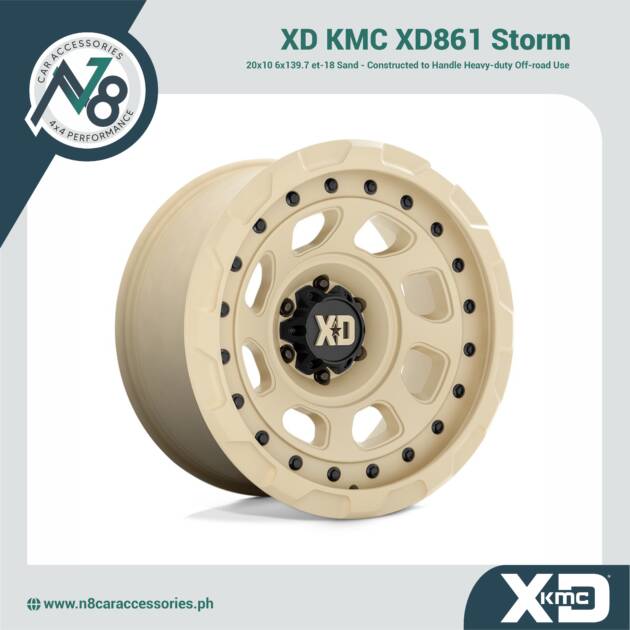 XD KMC XD861 Storm 20x10 6x139.7 et-18 Sand Genuine