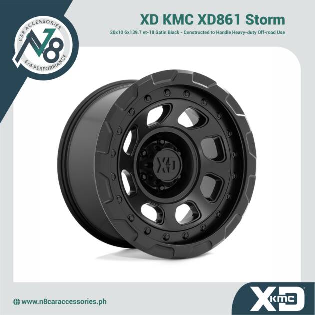XD KMC XD861 Storm 20x9 6x139.7 et-18 Satin Black Genuine