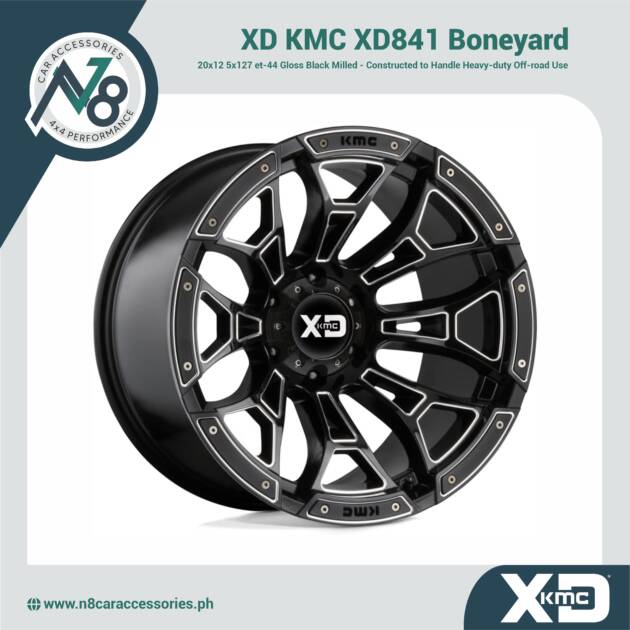 XD KMC XD841 Boneyard 20x12 5x127 et-44 Gloss Black Milled Genuine