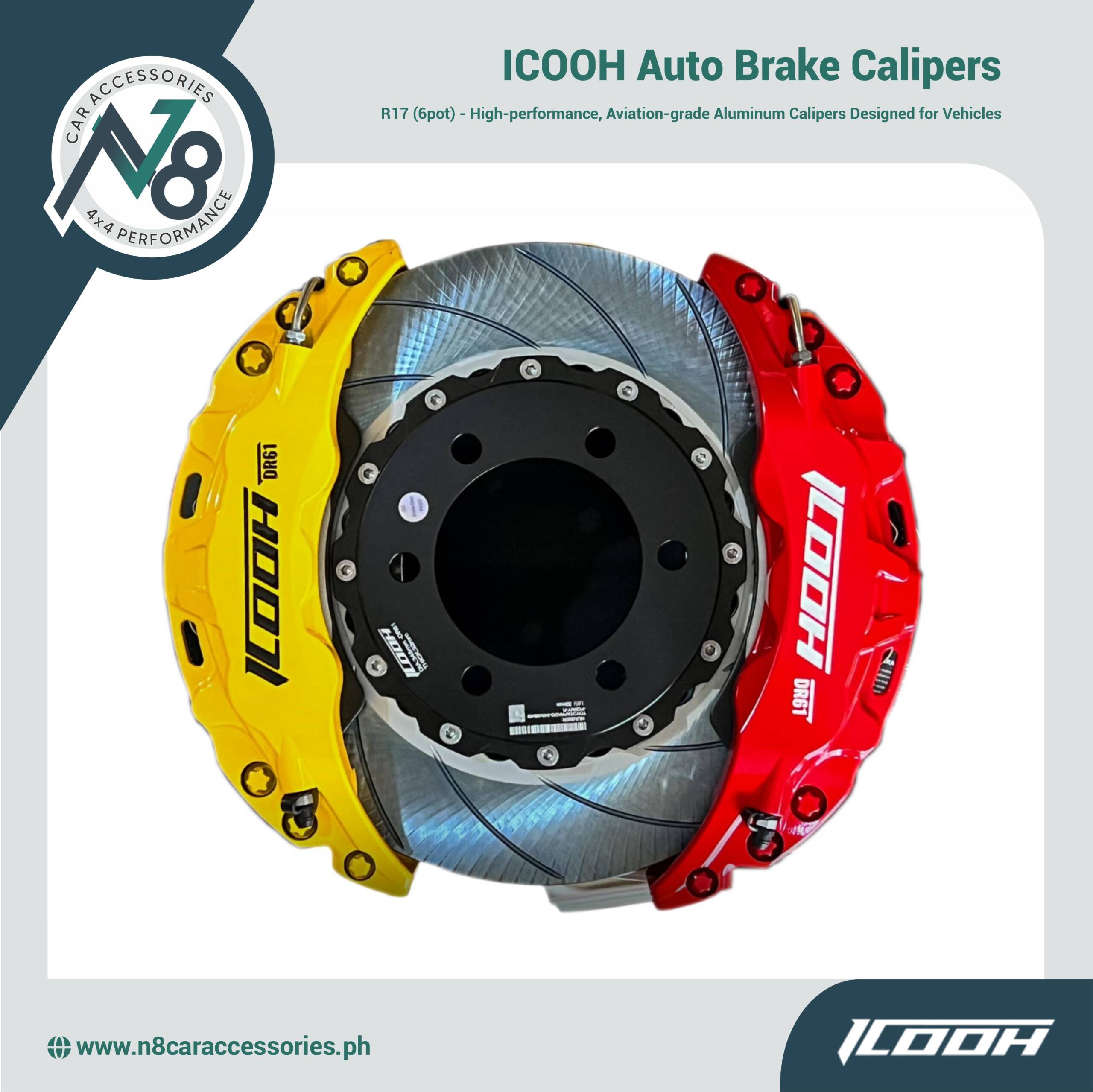 ICOOH Auto Brake Calipers - R17 (6pot) Genuine