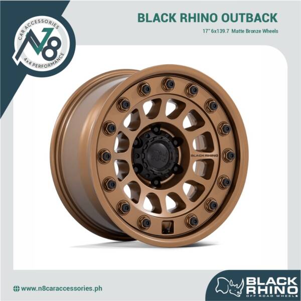 BLACK RHINO Outback 17" 6x139.7 Matte Bronze Wheels Genuine