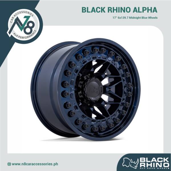 BLACK RHINO Alpha 17" 6x139.7 Midnight Blue Wheels Genuine