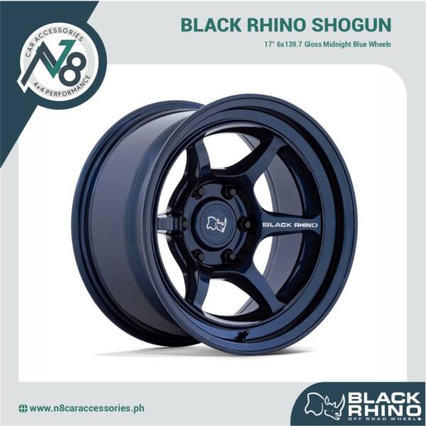 BLACK RHINO Shogun 17" 6x139.7 Gloss Midnight Blue Genuine