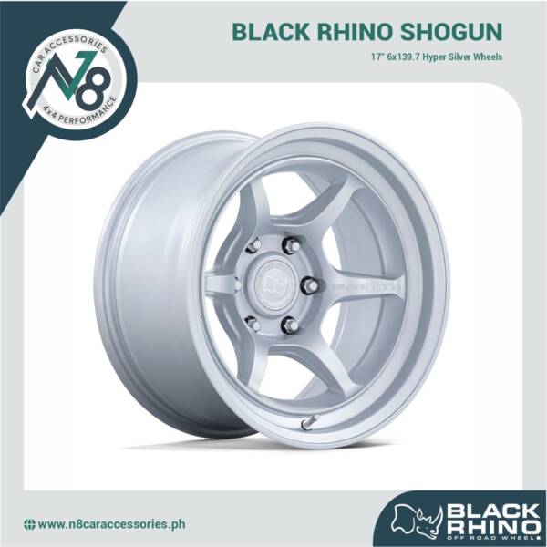 BLACK RHINO Shogun 17" 6x139.7 Hyper Silver Genuine