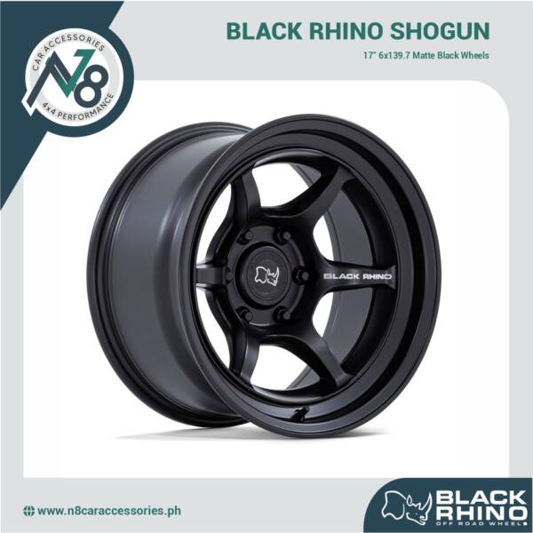 BLACK RHINO Shogun 17" 6x139.7 Matte Black Genuine