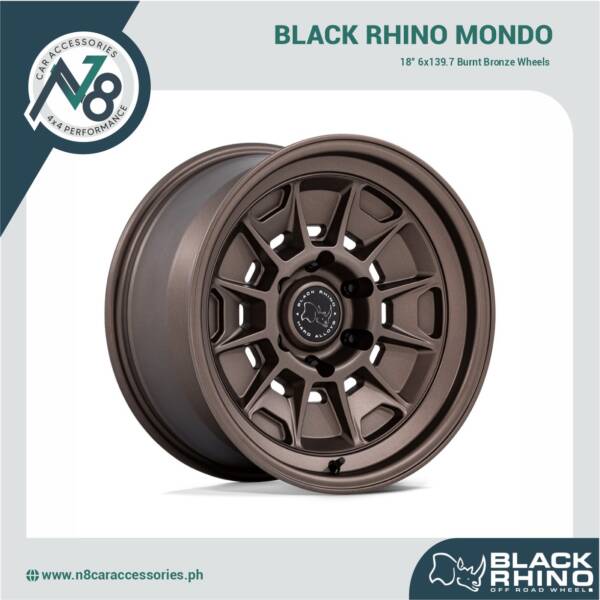 BLACK RHINO Mondo 18" 6x139.7 Burnt Bronze Wheels Genuine