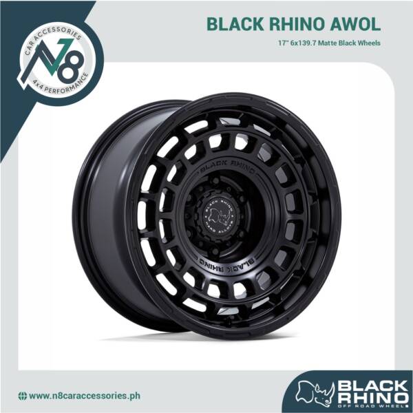 BLACK RHINO Awol 17" 6x139.7 Matte Black Wheels Genuine