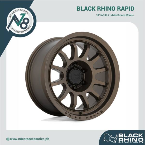 BLACK RHINO Rapid 18" 6x139.7 Matte Bronze Wheels Genuine