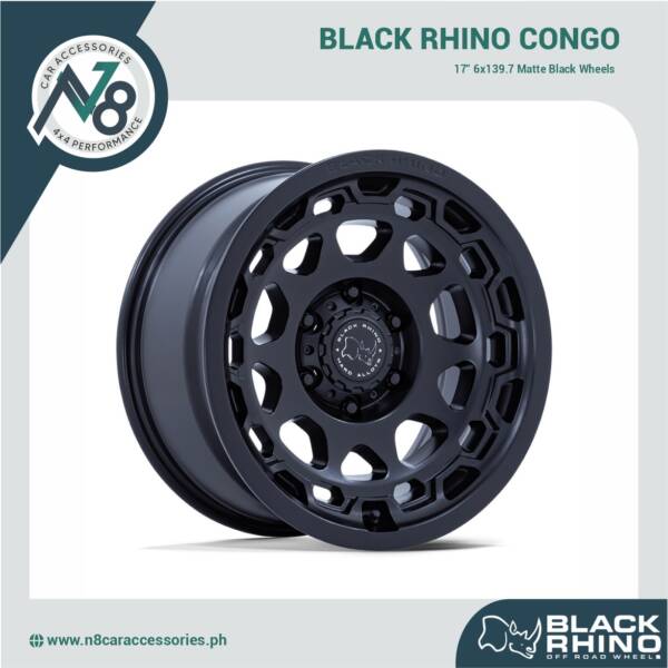 BLACK RHINO Congo 17" 6x139.7 Matte Black Wheels Genuine
