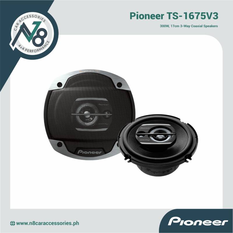 PIONEER TS-1675V3 300W, 17cm 3-Way Coaxial Speakers Genuine