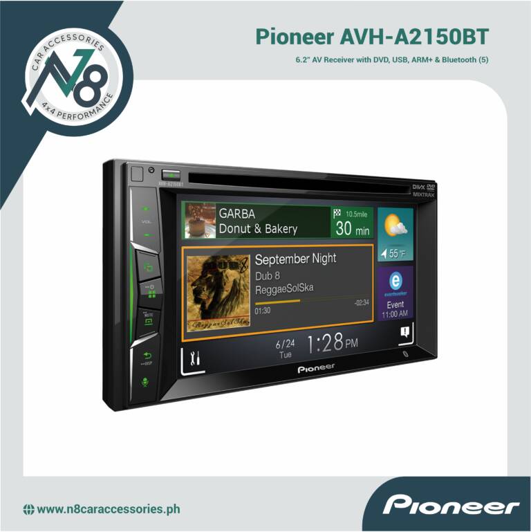 PIONEER AVH-A2150BT 6.2" AV Receiver with DVD, USB, ARM+ & Bluetooth (5) Genuine