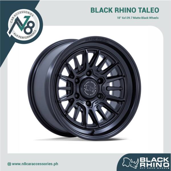 BLACK RHINO Taleo 18" 139.7 Matte Black Wheels Genuine
