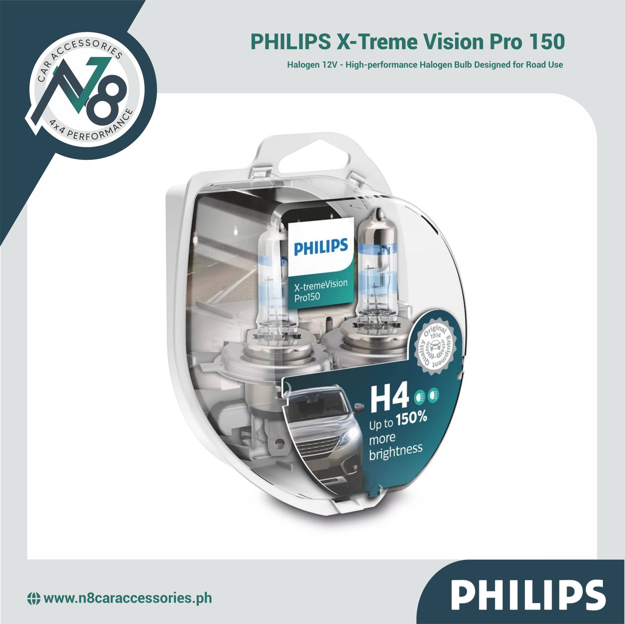 PHILIPS X-Treme Vision Pro 150 Halogen 12V Genuine